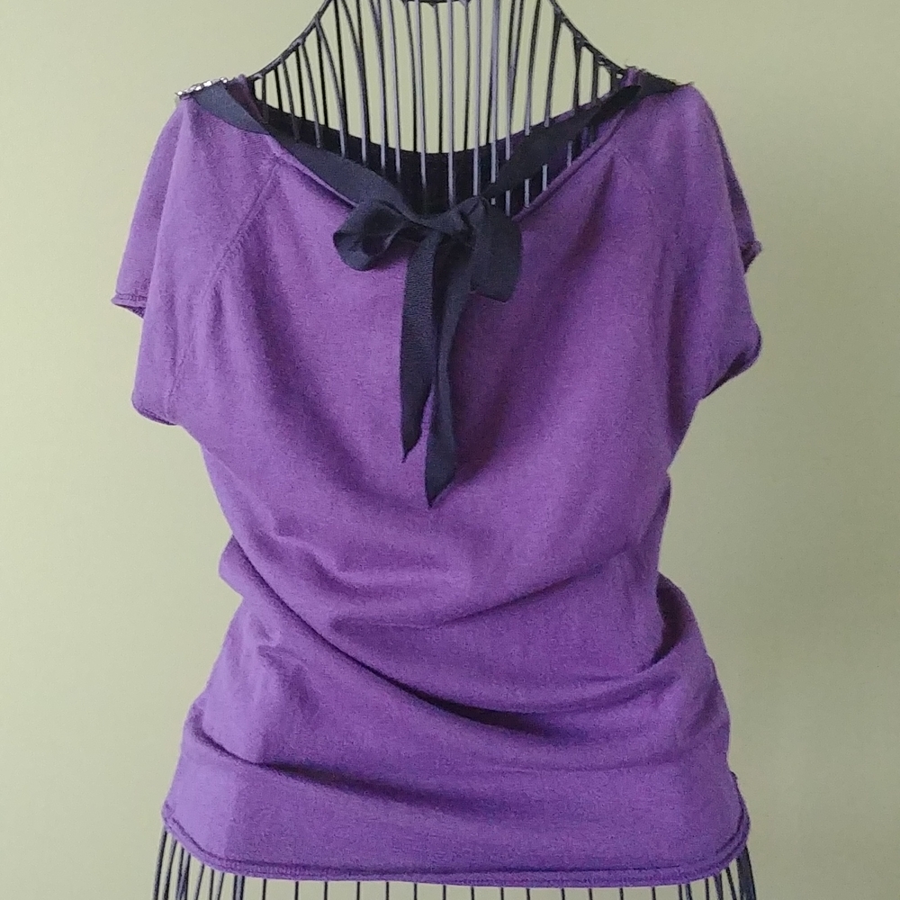 💜 Purple top with ribbon at the back, size PL - Picture 4 of 8